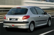 Peugeot 206 lagde sig i spidsen i april med 557 solgte eksemplarer.