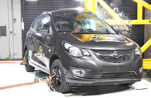 Blandt andet en manglende automatisk nødbremse betyder, at det kun bliver til fire stjerner til Opel Karl i den seneste Euro NCAP-test.