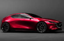 Hatchback-koncept peger frem mod en ny generation revolutionerende biler fra Mazda og Coupé-koncept udtrykker japansk æstetik og en fornemmelse af fart.
