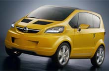 Opel Trixx er en nyskabende bybil p&aring; knap tre meters l&aelig;ngde.
