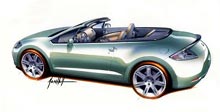 Mitsubishi letter på kalechen for ny Eclipse Spyder og afslører et spændende MIEV designkoncept.