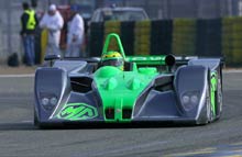 Mark Blundell bag rattet i MG Lola EX257