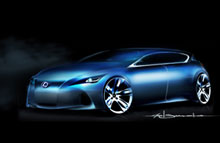 Et af de første officielle billeder af den nye kompakte konceptbil fra Lexus