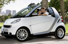 smart fortwo 0.8 cdi, her som cabrio, udleder kun 86 g CO2/km.