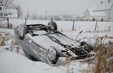 Vinteren gav mange trafikuheld og buler, men færre dræbte og kvæstede.