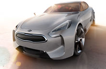 KIA har verdenspremiere på den helt nye, baghjulstrukne KIA GT konceptbil på den internationale biludstilling i Frankfurt.