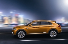 Volkswagen præsenterer fremtidens SUV-design i form af denne CrossBlue Coupé-konceptudgave på Shanghai Motor show.