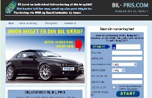 Pas på vurderingstjenester med navne som bil-pris.com og auto-pris.com.