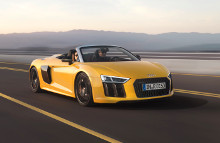 Den nye Audi R8 Spyder V10 blev præsenteret på New York International Auto Show 2016.