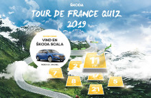 Deltag i ŠKODAs quiz og svar på spørgsmål under hele Tour de France. Jo flere spørgsmål du besvarer korrekt, desto større chance for at vinde.