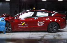 Der er bl.a. fem sikre Euro NCAP-stjerner til den nye 'folkelige' Tesla Model 3. (Foto: FDM/Euro NCAP)