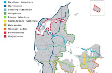 De nationale cykelruter strækker sig over cirka 3.500 km. Grafik: Vejdirektoratet.